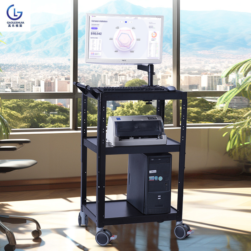 P97-12 computer equipment cart operation and maintenance vehicle room mobile workbench printer monitor cart lifting rack