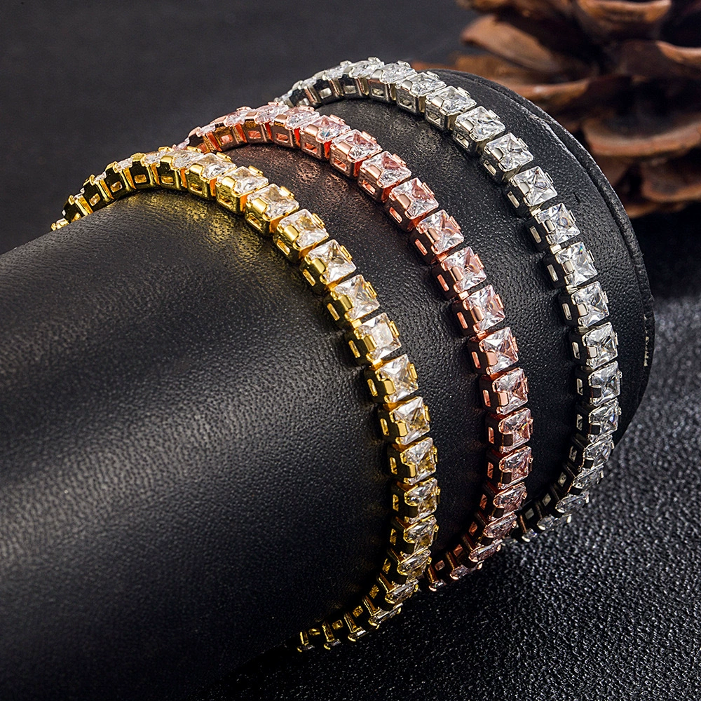 Классический квадратный модный браслет из натурального камня, AliExpress