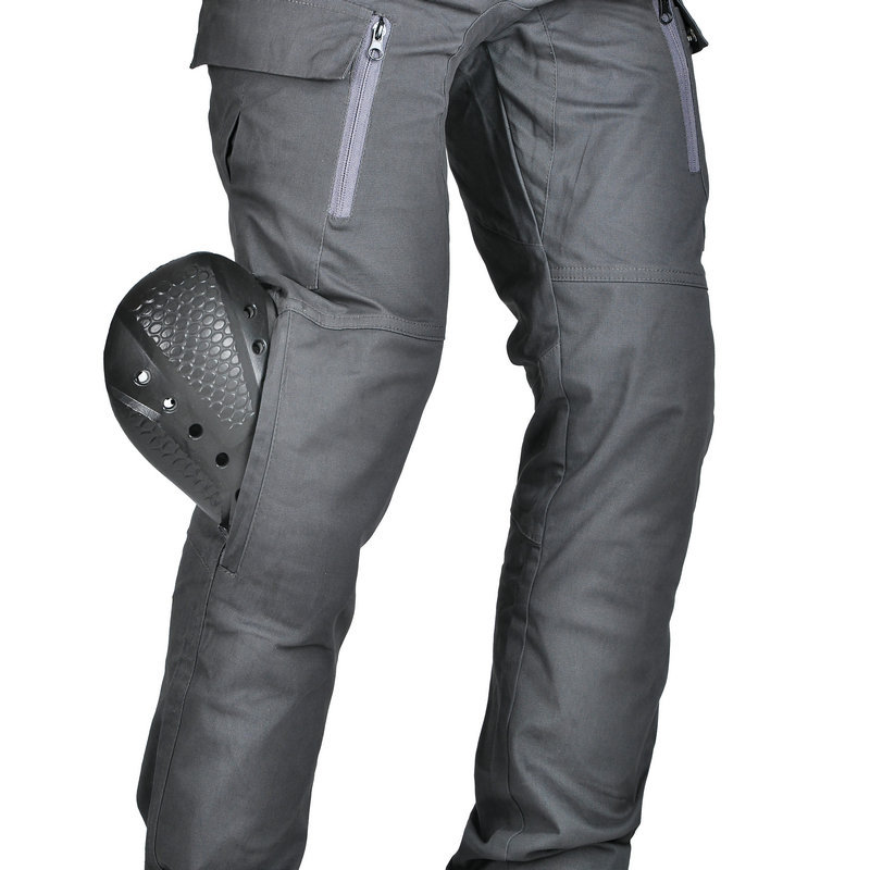 VOLERO motocicleta Four Seasons pantalones de ciclismo resistentes a las caídas pantalones transpirables de cintura alta overoles de motocicleta retro gris pantalones resistentes a las caídas