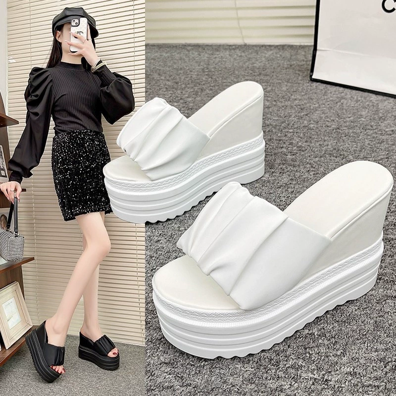 Женские летние пляжные сандалии на толстой подошве, модные универсальные, новые, на платформе