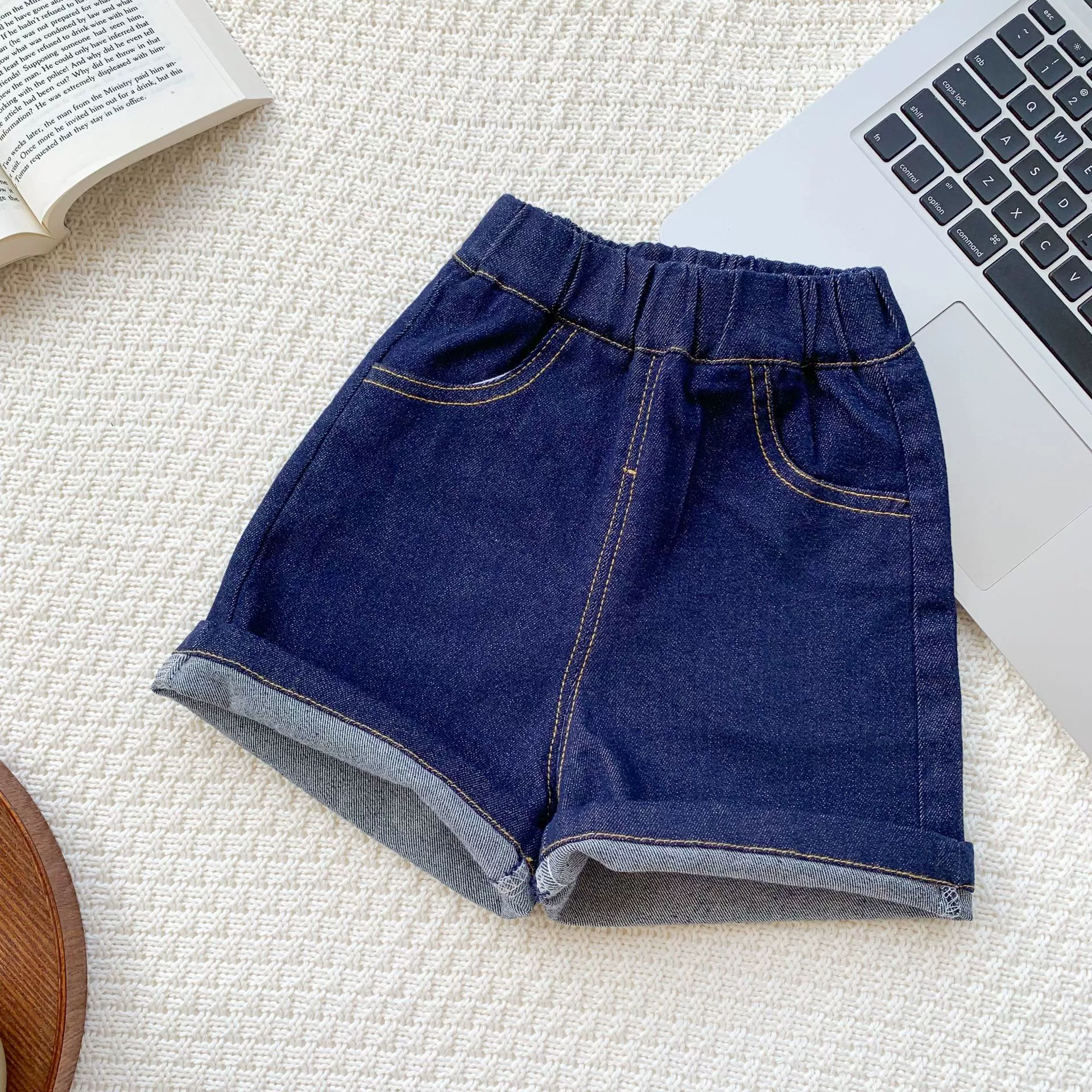Summer denim skirt for boys, shorts, children's trousers for leisure girl's, does not fade, western style
