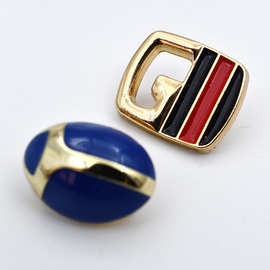 金属纽扣新款小香家甲壳虫 黄金蓝色羊绒西装毛线开衫钮扣 国旗扣