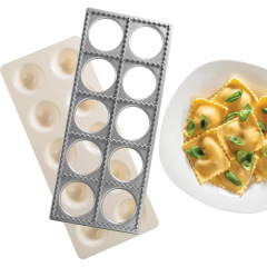 国境を越えた家庭用餃子製造ツールイタリア餃子製造金型 10 穴アルミ合金餃子タッチキッチンツール