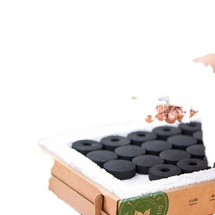 40mm100 pieces of take-out barbecue carbon hookah charcoal fast-burning hookah carbon disposable barbecue charcoal