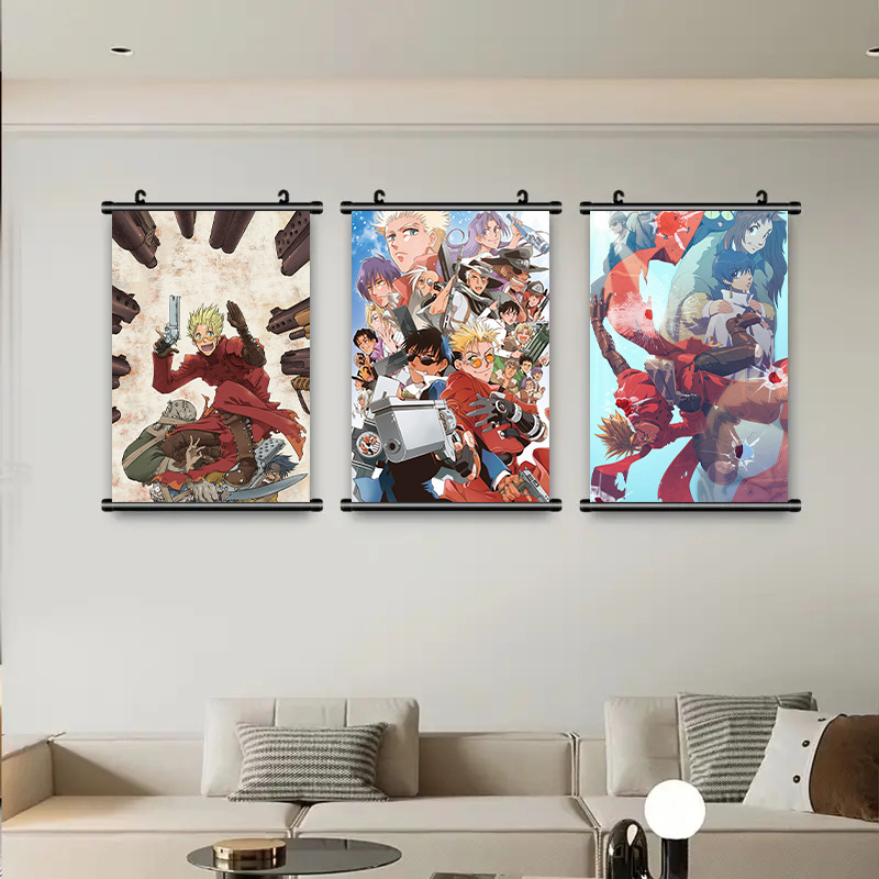 枪神Trigun 漫展热卖动漫周边内藤泰弘漫画海报布艺宿舍装饰挂画