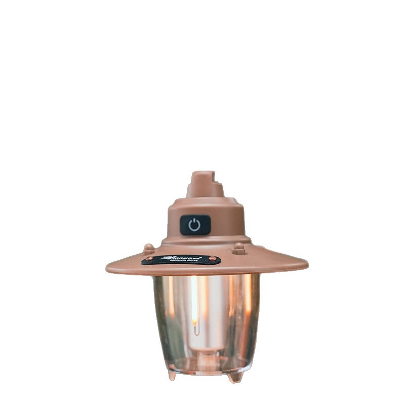 Lámpara de campamento al aire libre Jiang Fenfa Lámpara de pinina retro Lámpara de tienda exquisita Lámpara de LED de batería de larga duración