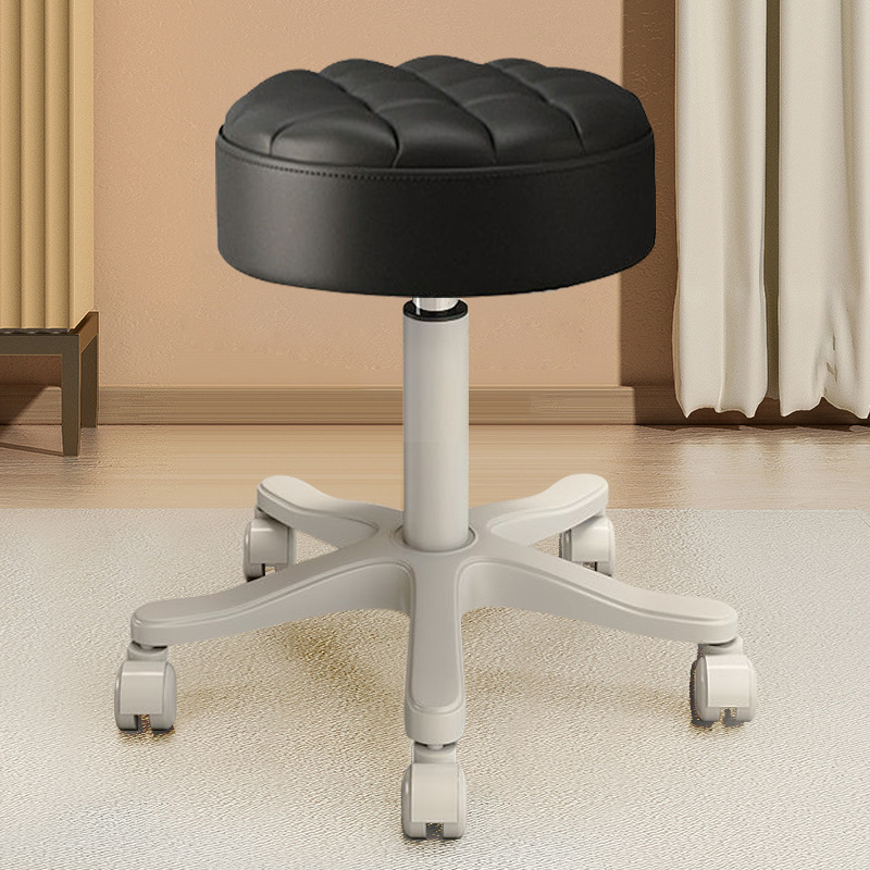 Thickened black-thick white legs-export anti-slip white wheels