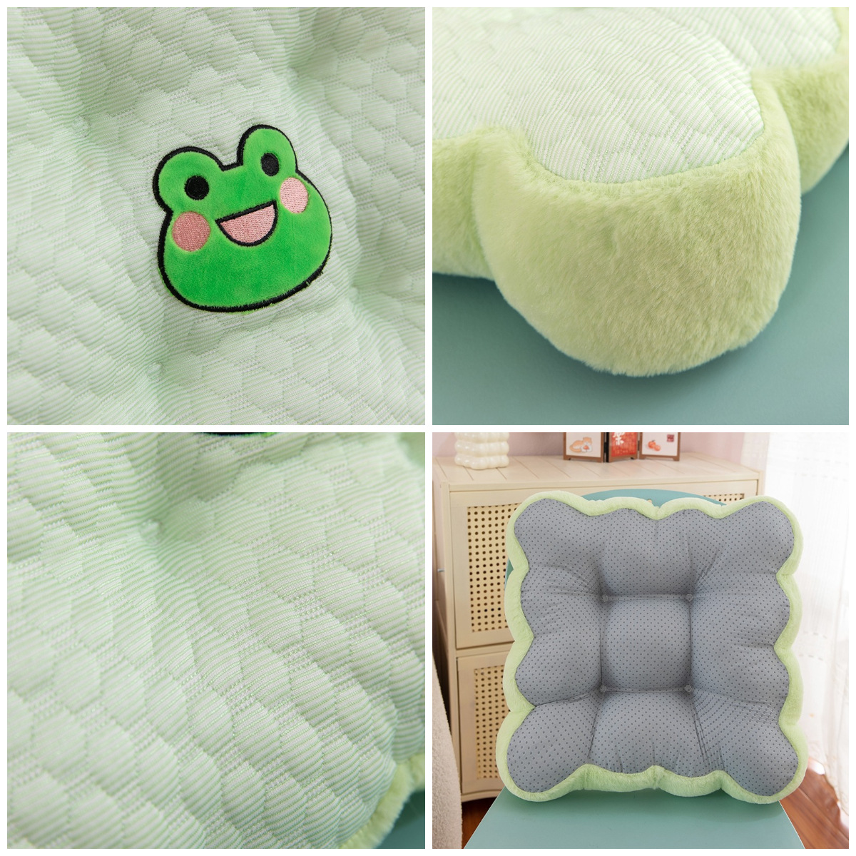 Nuevo cojín de cinco flores de frijoles de hielo cojín de sofá de peluche ventanas flotantes de tatami decoración almohada al por mayor
