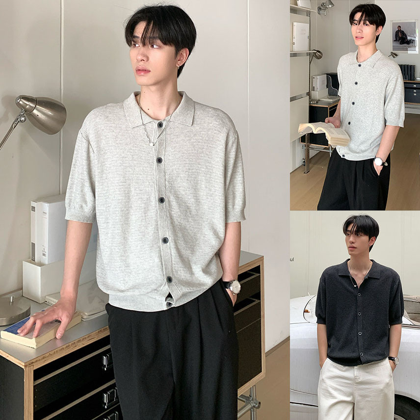 Camisas de polo de manga corta, camisetas de punto, camisetas comerciales de hielo, camisetas de verano, fábrica transfronteriza al por mayor