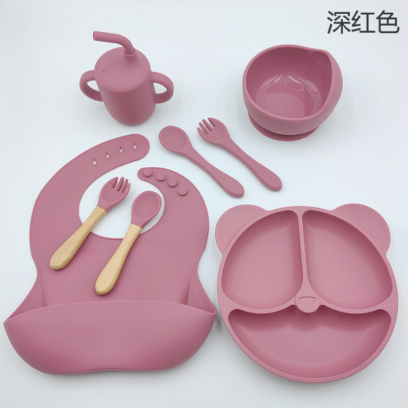 다크 레드 8 피스 세트