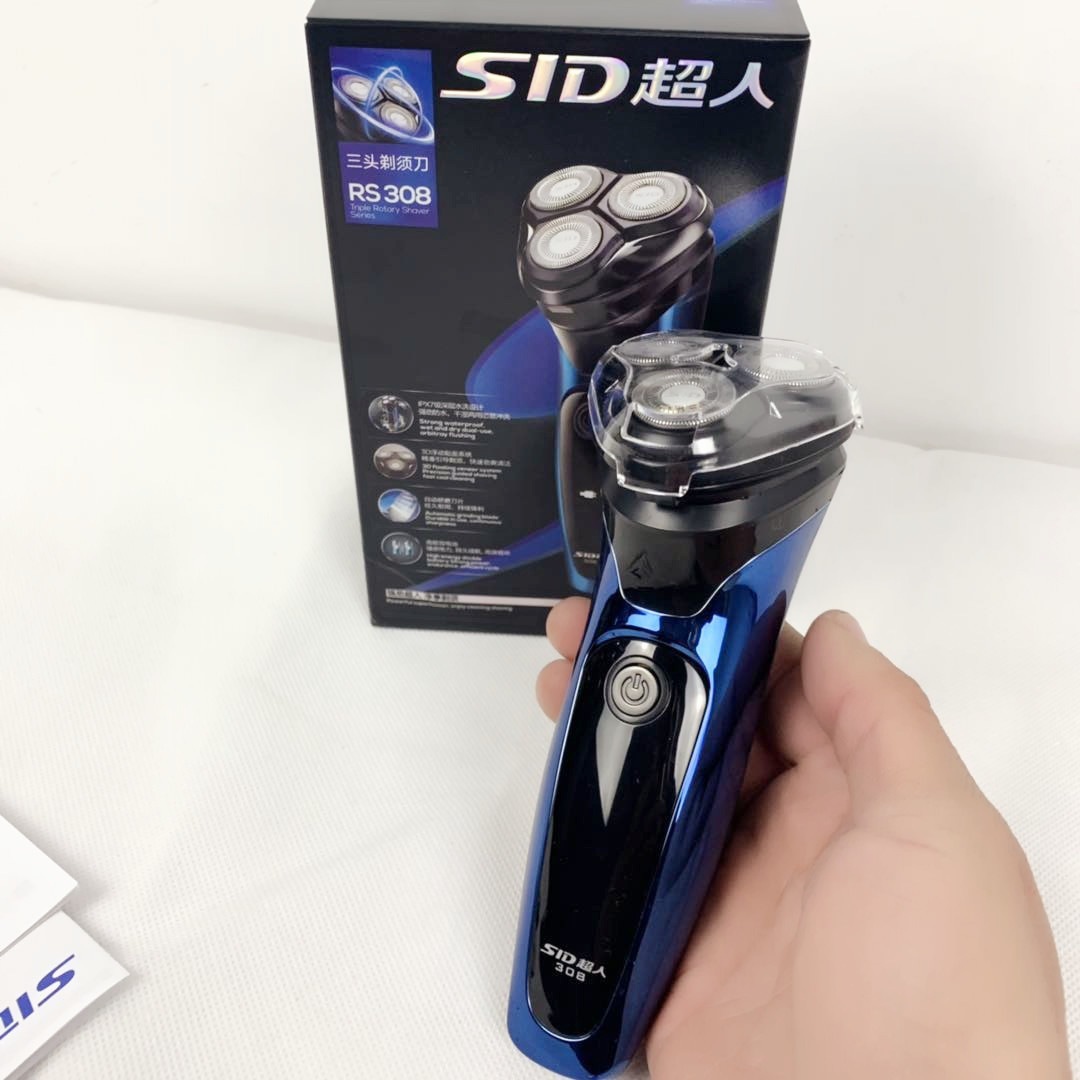 Superman Shaver RS308 Небай, промывая три -головы вращения, зарядка мужской электрический скребок Бесплатная доставка.
