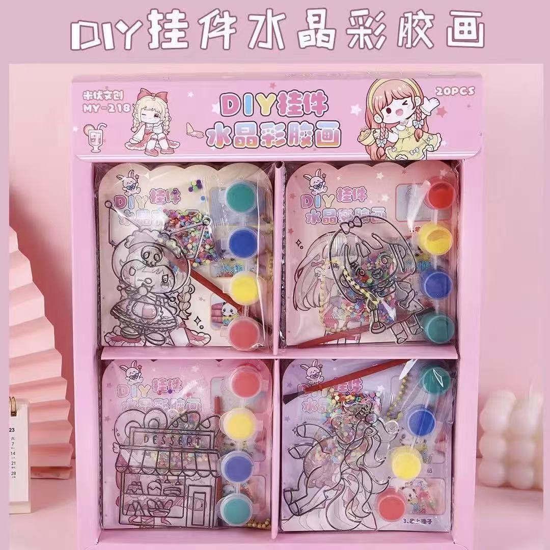 Juguetes para niños pinturas de cristal pinturas hechas a mano pinturas translucentes de graffiti pinturas pintadas colgantes de color con pigmentos 2 cientos