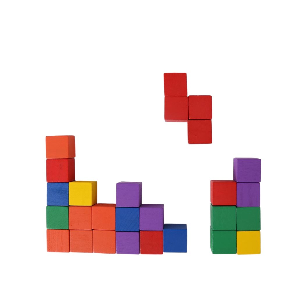 Factory direct Lotus cube building blocks 1-8cm primary school mathematics cube teaching aids color Square Toys