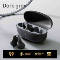 2025年新型クリップ式Bluetoothヘッドセット、非インイヤー、スポーツ、骨伝導、完全ワイヤレス、長時間装着しても痛くない、ステレオサウンド