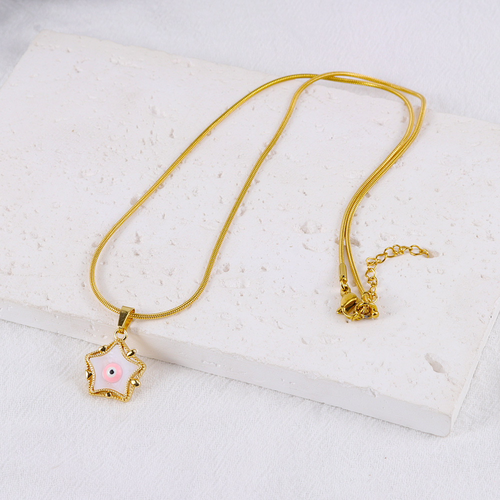 Acier Inoxydable Le Cuivre Style Vintage L'Oeil Du Diable Star Papillon Placage Pendentif display picture 9