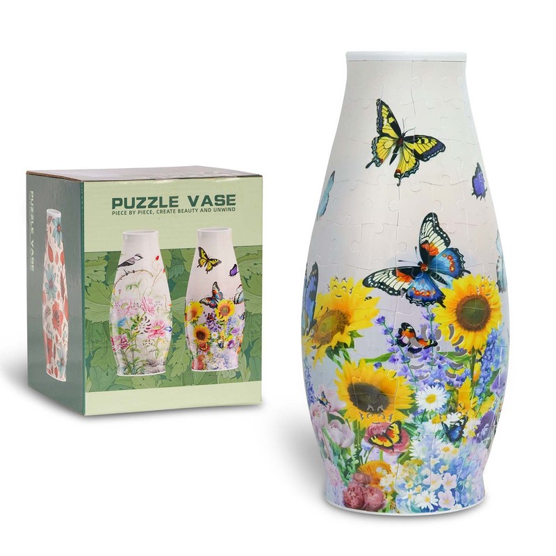 3D拼图花瓶DIY客厅摆件插花家居装饰儿童的生日圣诞礼物玩具跨境|undefined