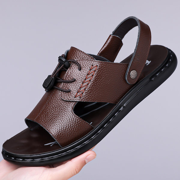 Dép sandal nam hở ngón kiểu mới thoáng khí chống trượt đi biển và lái xe — Mã màu 2118 nâu, Quận 2118 màu đen, Sơn 2118 màu vàng