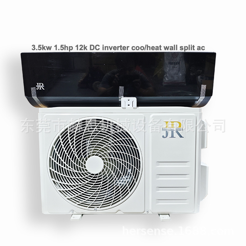 Aire acondicionado de comercio exterior Inglés Inverter Home Colgador de primera clase Eficiencia energética Negro 1.5 HP 12000BTU Split AC