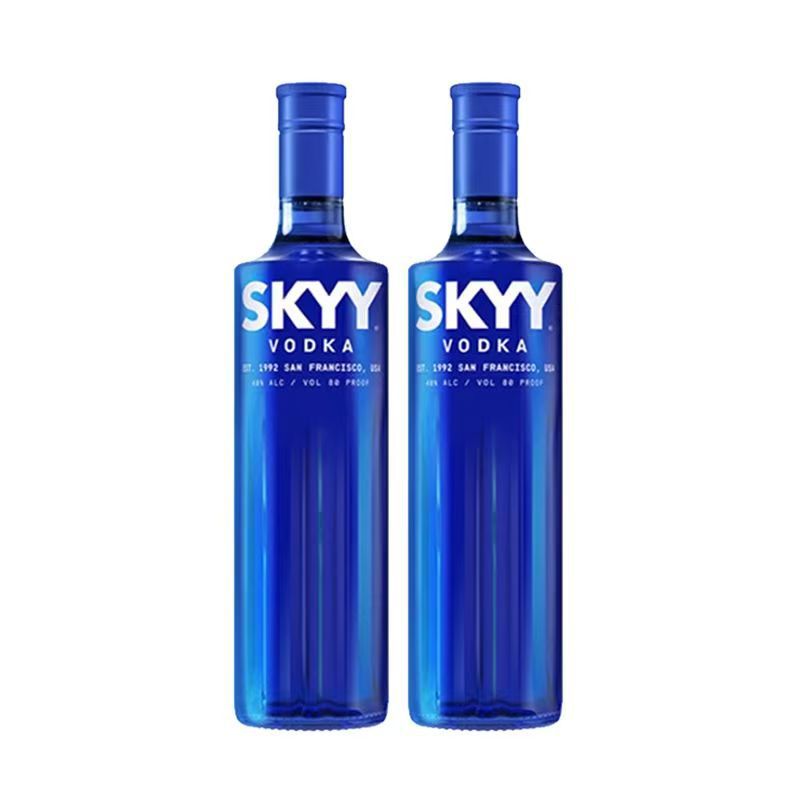 深蓝伏特加原味750ml 蓝天Sk进口洋酒基酒
