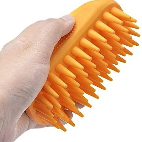 Amazon mascota baño artefacto de silicona cepillo de baño para perros cepillo de masaje limpio para gatos pein de masaje para eliminar cabello flotante pein