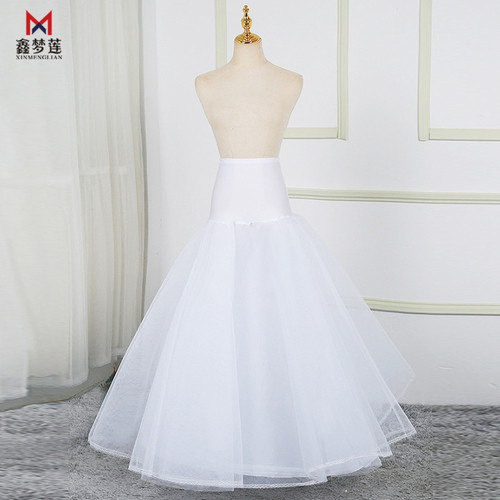 A-line skirt, one steel ring, two layers of gauze waist, lace, enlarged bustle, wedding dress, floor-length petticoat wholesale