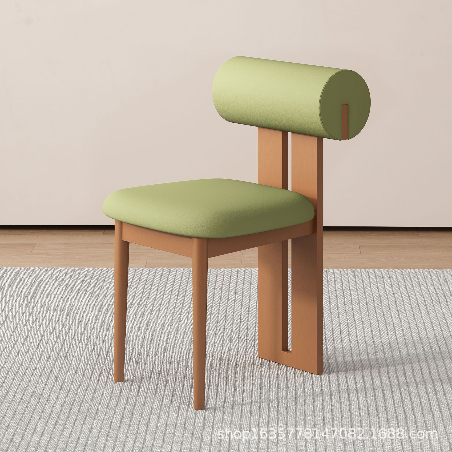 Silla de comedor de madera maciza medieval francesa retro silla de respaldo doméstica diseñador nórdico silla de hipopótamo casual fábrica de origen