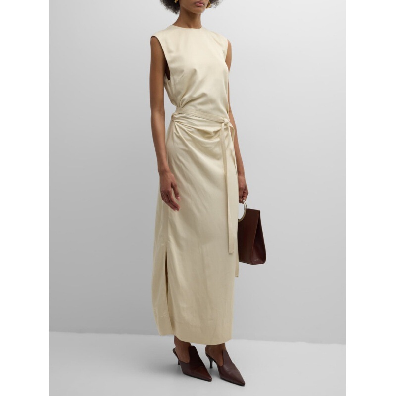 Longmei Sleeveless Tie-Slit Long Dress 2026 Spring/Summer New Nordic Tot Style Simple Commuter Tank Dress Longmei Sleeveless Tie-Slit Long Dress 2026 Spring/Summer New Nordic Tot Style Simple Commuter Tank Dress
