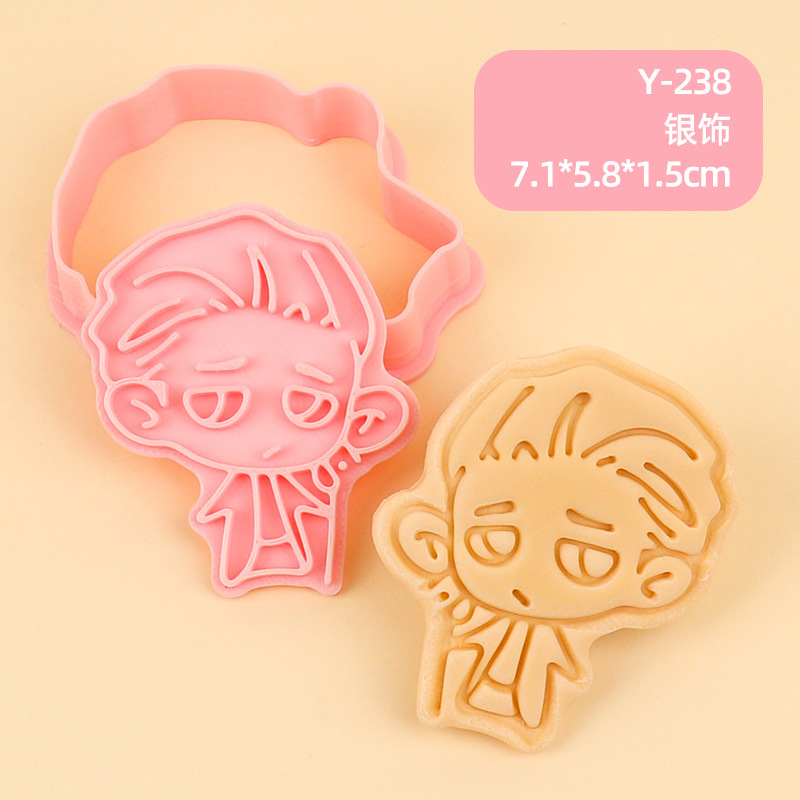 Juego de Moldes para Galletas 3D Personajes de Anime de Plástico para Repostería image 72