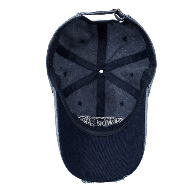 Distressed Fashion Washed Embroidered Wom's Summer Soft Top Personality Sweet Cool Casual Versatile Baseball Cap For_voghion.com