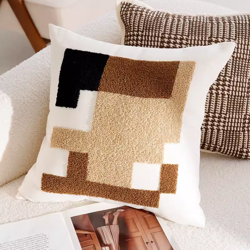 ↤↤↤Embroidery three-color abstract square 45x45cm↦↦↦