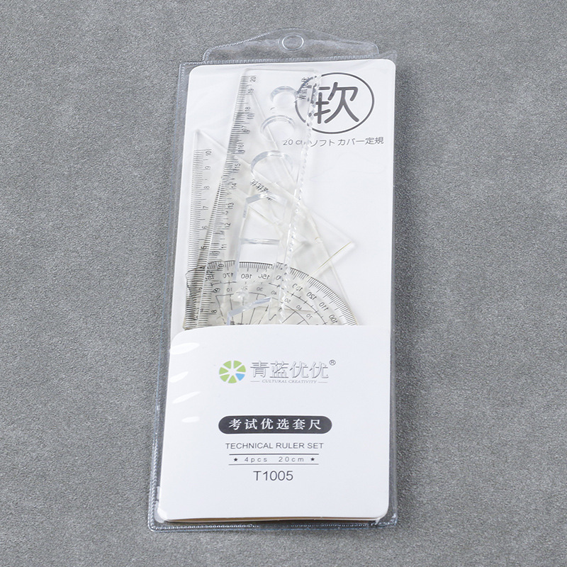 かわいいアニメ物差し小学校専用セット4点セット定規直定規三角定規測定器学生文房具卸売り|undefined
