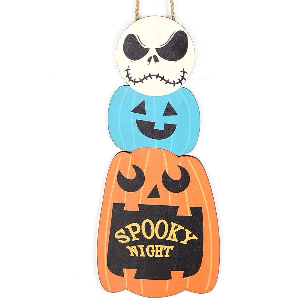 Nuevo cartel de puerta de madera para Halloween 2026, decoración colgante de calabaza fantasma para fiestas y festivales de fantasmas image 6