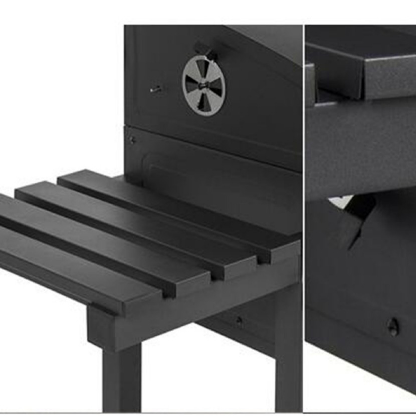 Los fabricantes producen Placa de doble cara estufa de caja cuadrada grande Parrilla de barbacoa de gama alta Parrilla de barbacoa cuadrada