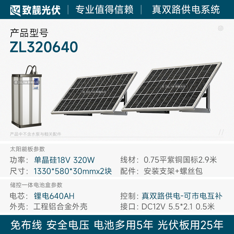 Single crystal, lithium battery, 320W, custom-made