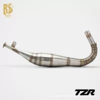 RS Yamaha TZR 125/T модифицированная выхлопная труба с обратным давлением из нержавеющей стали, двухтактная классическая труба с плоской горловиной типа «гусь»