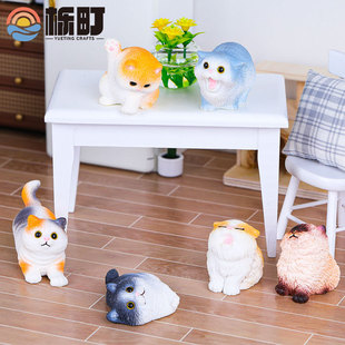 Micro Landscape Ornaments Gardening Decoration Resin Crafts Desktop Small Ornaments Cartoon Realistic Kitten DIY Ornaments