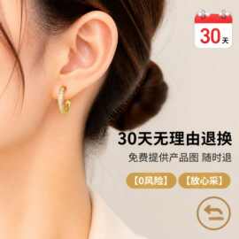跨境热卖S925银莫桑石耳坠欧美彩色简约时尚精美高级耳环女