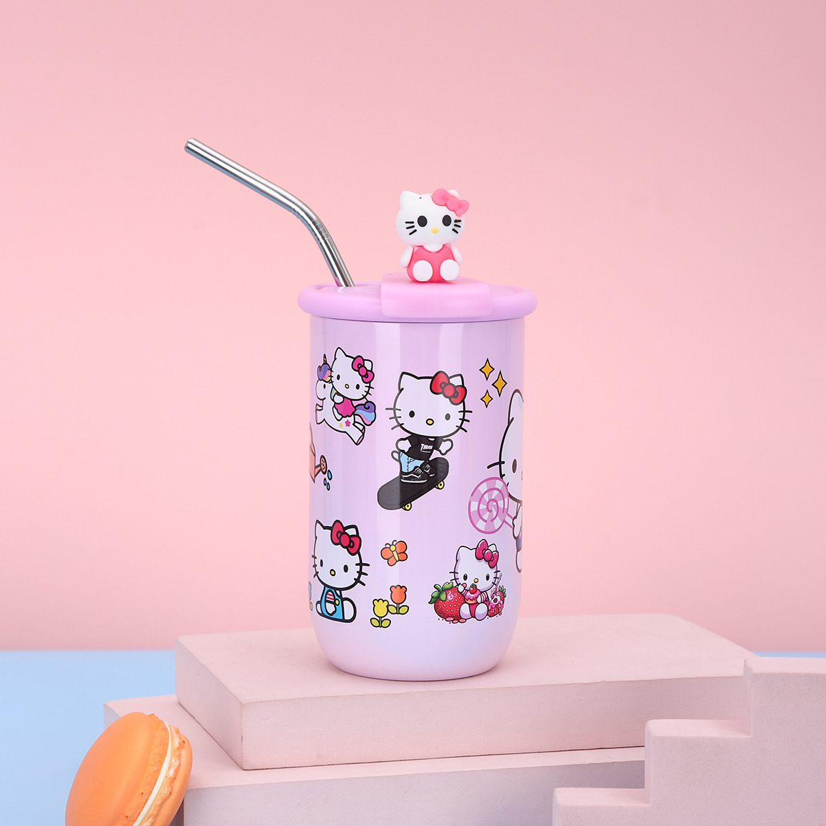 Taza termo Sanrio Kulomi Taza de agua nueva para niños Botella de agua aislante portátil de alto valor para niñas Regalo de cumpleaños
