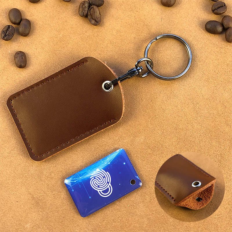 Cubierta de la tarjeta de control de acceso Oval al por mayor personalizable LOGO rectangular comunidad ascensor inducción cubierta de la tarjeta de control de acceso de cuero