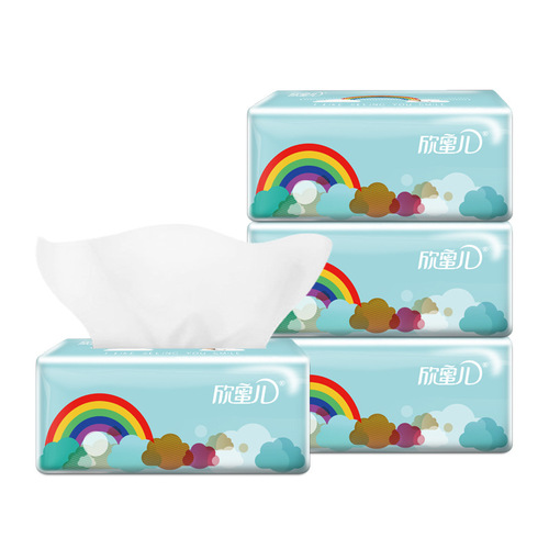 Xinmier Rainbow Tissue Paper Manufacturer Wholesale Toilet Paper Household Wholesale Full Box 3-layer Tissue Paper Suitable for Mothers and Infants