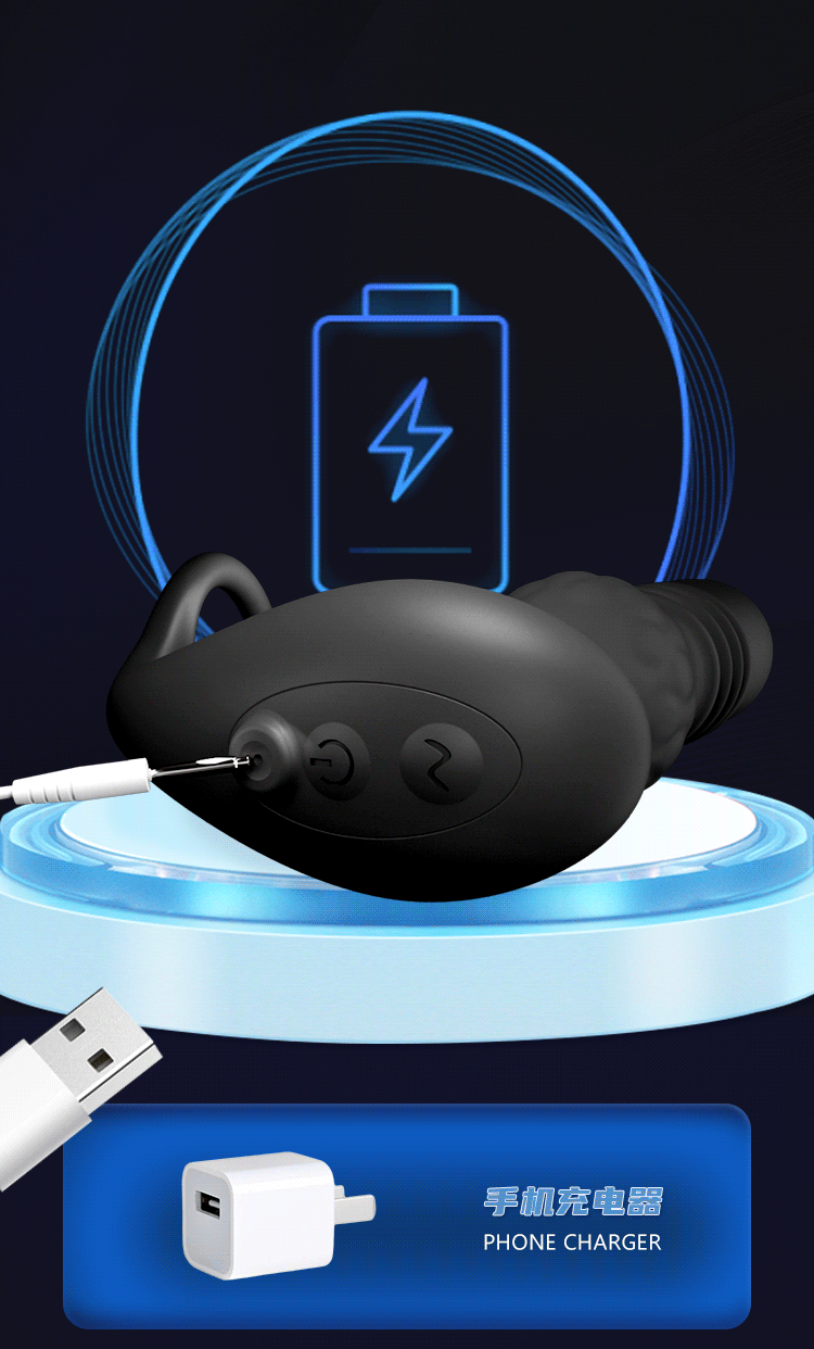 Remote Control Retractable Prostate Massager Wearable Silicone Anal Plug — detail image 19