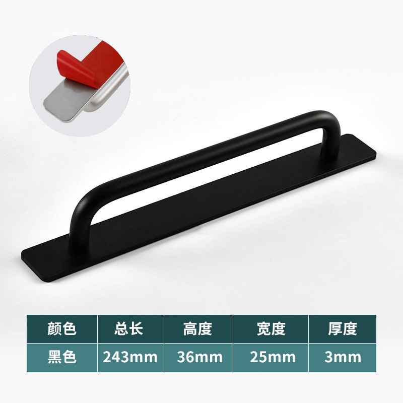 Izquierda de aluminio de aleación de aluminio montado en superficie punzón-manija libre puerta y ventana de madera balcón puerta corredera pasta de manejar al por mayor