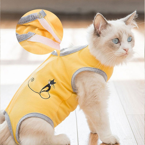 Cat anti-licking sterilization clothing, surgical clothing, female cat weaning clothing, thin breathable clothing, pet supplies and clothing