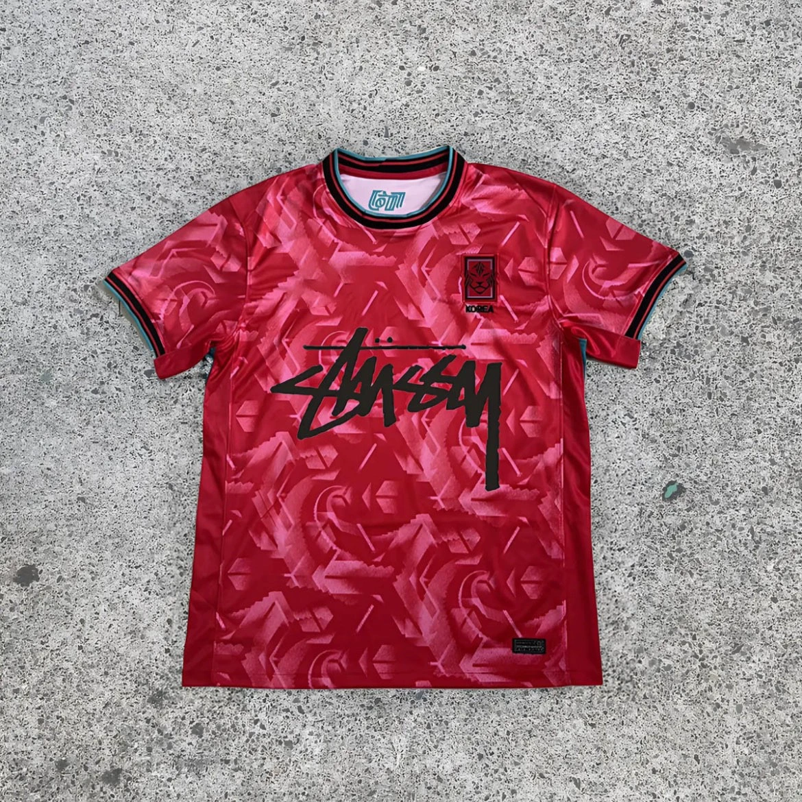 Футболка Stussy Stussy с подписью, Аргентина, Интер, Бразилия, Италия, Фламенго, короткие рукава