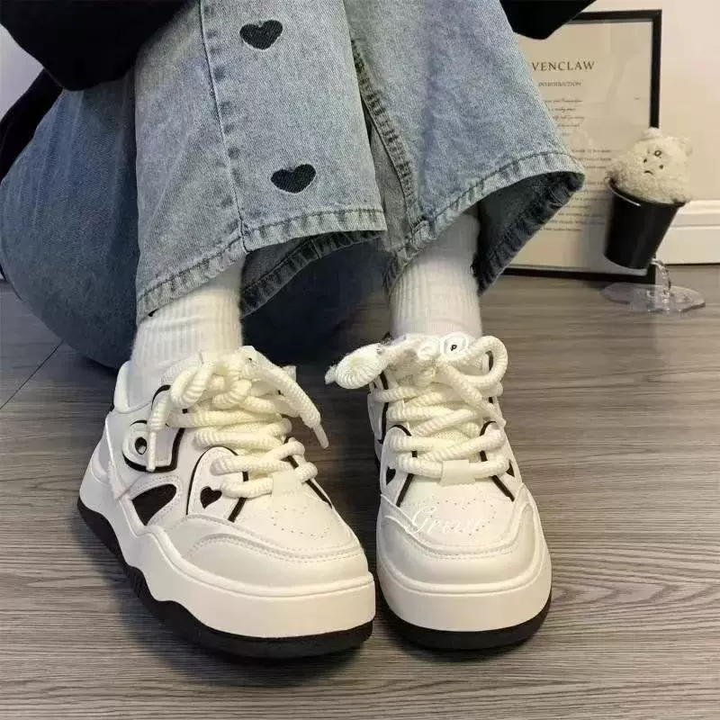 Tide, small bag platform, white shoes, universal footwear, summer sneakers for leisure