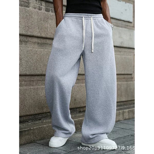 Cross-Border Foreign Trade In-Stock American-Style Trendy Casual Pants for Men, Loose Drawstring Sports Pants, Amazon Trendy Versatile Sweatpants