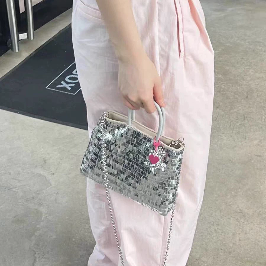 Small design nail sequins, summer shoulder bag, brand universal dress, Korean style