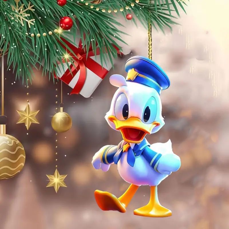 Creativo cuento de hadas de dibujos animados Navidad colgante acrílico transfronterizo nuevo colgante de automóvil plano colgante llavero colgante