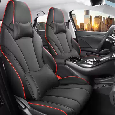 Modelə uyğun (Original) oturacaq örtükləri – and breathable leather seat cushions - black-and-red-deluxe-edition-note-the-model-year-front-row-fully-covered-rear-row-partially-covered