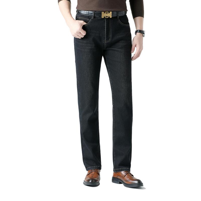 Counter New Jeans Men's Elastic Loose Straight Middle-Aged Business High-Waisted Dad Autumn and Winter Casual Long Pants